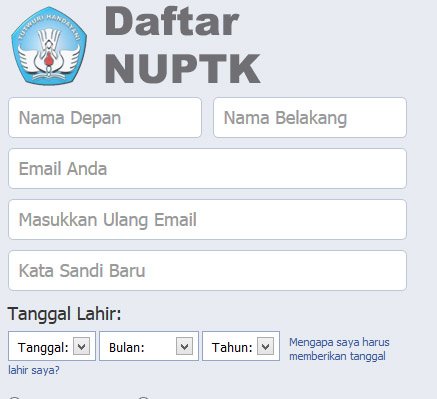 cara Daftar NUPTK Guru