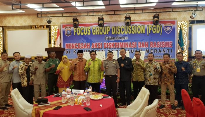 Sekda Meranti Hadiri FGD Mencegah Aksi Diskriminasi dan Rasisme yang Ditaja Polres Meranti