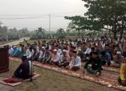 PCNU Meranti Bersama Masyarakat Laksanakan Sholat Istisqa Dan Berbagi Masker