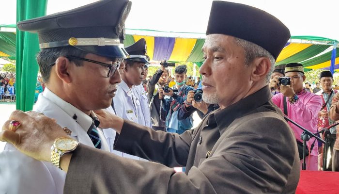 Lantik 6 Kades di Kec. Tebing Tinggi Timur, Ini Pesan Wakil Bupati, Ketua LAM dan Camat