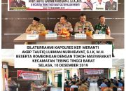 Kapolres Meranti Silahturahmi Dengan Masyarakat Kecamatan Tebingtinggi Barat