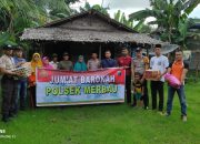 Jum’at Barokah, Kapolsek Merbau Berikan Sembako Pada Warga Kurang Mampu