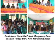Kapolsek Rangsang Barat Datangi Desa Telaga Baru Sosialisasi Karhutla