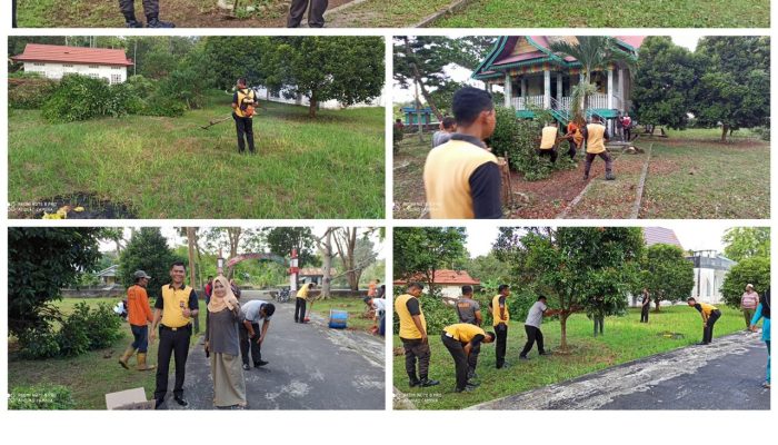 Camat Berserta Polsek Rangsang Barat Goro di Halaman Rumah LAMR