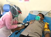 Kapolres Meranti AKBP Taufiq Lukman Nurhidayat SIK MH Bersama Perwira Donor Darah