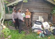 Polsek Tebingtinggi Bagikan Sembako Dalam Rangka HUT RI Ke 75