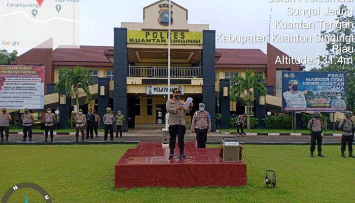 Wujudkan Netralitas Polri, Kapolres Kuansing Tegaskan Kepada Jajarannya Untuk Tidak Melakukan Politik Praktis