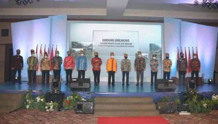Gubri Drs H Syamsuar MSi Resmikan Ground Breaking SPAM Lintas Pekanbaru – Kampar