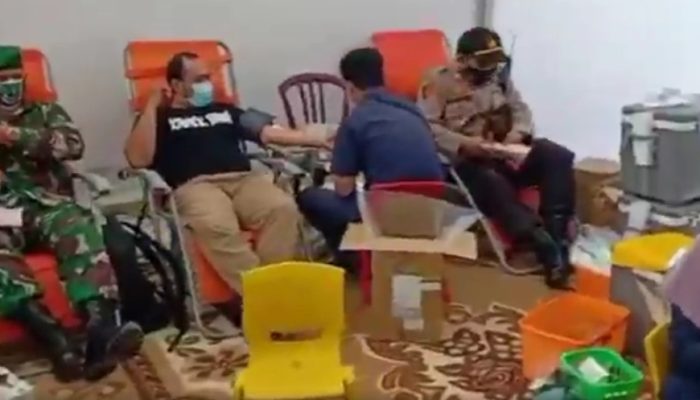 Gelar Bakti Sosial Donor Darah, Kapolsek Tenayan Raya AKP M Situmeang SH SIK MH Turut Berkontribusi Jadi Pendonor