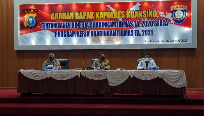 Tingkatkan Kinerja, Bhabinkamtibmas Polres Kuansing Terima Arahan Kapolres