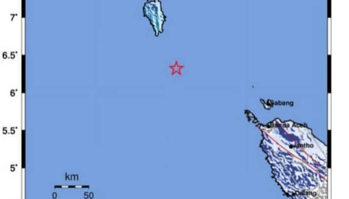 Kota Sabang Di Guncang Gempa Berkekuatan M 5,0