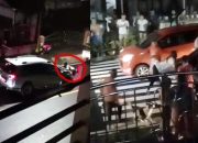 Seorang Perempuan Berusaha Hentikan Mobil Suaminya Yang Selingkuh Viral Didunia Maya