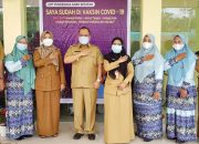 Bupati Irwan Resmikan Gedung Puskesmas Anak Setatah Dan Sekaligus Canangkan Vaksinasi Covid-19 Tahap Pertama di Kepulauan Meranti