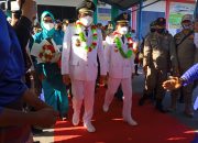 Tiba di Selatpanjang Bupati dan Wakil Bupati Meranti H.M Adil-H. Asmar Disambut Sekdakab. Meranti, Forkopimda dan Masyarakat