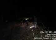 Tengah Malam Kasat Reskrim dan Plh Kapolsek Hulu Kuantan Polres Kuansing Pimpin Pengecekan Di Sungai Alah Kec. Hulu Kuantan Terkait Dugaan Aktifitas PETI