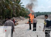 3 Unit PETI Di Bakar, Kapolsek Singingi Akan Terus Tindak Tegas Pelaku Aktivitas PETI