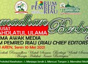Ketum Santan NU Riau Berbagi Berkah Ramadhan Bersama Forum Pemred Riau