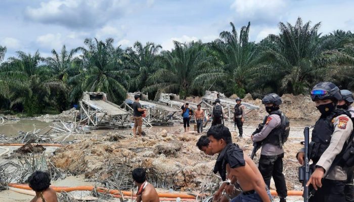 Polda Riau Gulung 11 Pelaku Tindak Pidana PETI Di Kuansing