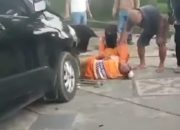 Diduga Lelah Dan Kantuk, Avanza Tabrak Petugas Kebersihan Serta 2 Unit Sepeda Motor
