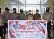 HUT Bhayangkara, Kapolsek Tebingtinggi Barat Kasih Bingkisan Untuk Nakes