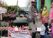 HUT Bhayangkara Ke-75, Polresta Pekanbaru Gelar Anjangsana dan Bagikan 1.000 Paket Sembako