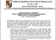 FKUB Pekanbaru Ajak Umat Beragama Dukung PPKM Level 4
