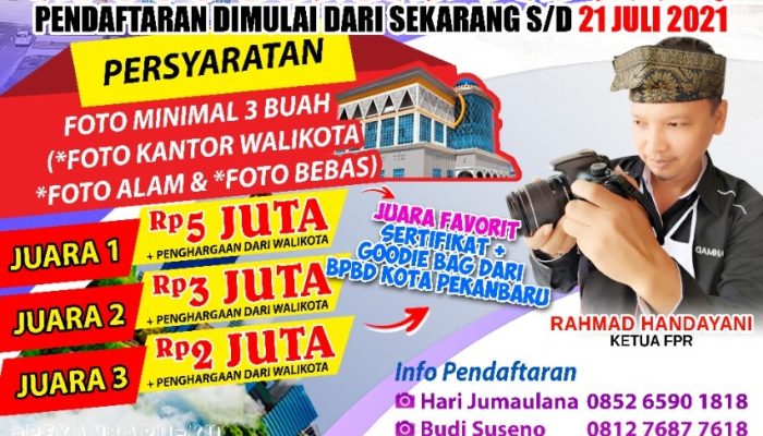 Melalui Lomba Foto, FPR dan BPBD Pekanbaru Sosialisasi Pencegahan Covid-19