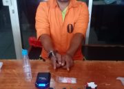 Polsek Tapung Tangkap Seorang Pengedar Shabu di Desa Pantai Cermin