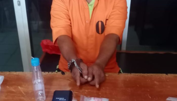 Polsek Tapung Tangkap Seorang Pengedar Shabu di Desa Pantai Cermin
