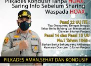 Kapolres Meranti Ajak Masyarakat Ciptakan Pilkades Sehat dan Kondusif Tanpa Hoax