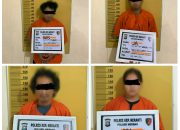 Polsek Merbau Tangkap 4 Pelaku Pengedar Sabu-sabu