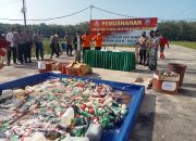 Polres Meranti Musnahkan Ratusan BB Hasil KRYD Jelang Ramadhan