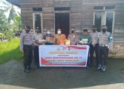 Sambut HUT Bhayangkara, Polsek Tebingtinggi Barat Salurkan Bantuan Sembako