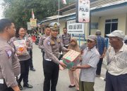 Bantu Ringankan Beban Ekonomi Warga Kurang Mampu, Satlantas Polres Meranti Salurkan Bansos