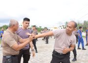 Asah Kemampuan Personel Dalam Bertugas, Polres Meranti Gelar Rutinitas Latihan Beladiri Polri