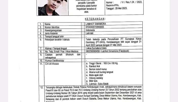 Akibat Kabur Pemerkosa Anak di Bawah Umur Jadi DPO Polres Ketapang