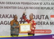 Sukseskan Pembagian 10 Juta Bendera, Pekanbaru Terima Penghargaan Dari Kemendagri