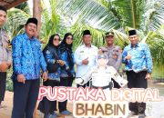 Kunjungi Pos Bhabinkamtibmas Desa Bokor, Kadis Perpustakaan Meranti Apresiasi Pustaka Digital