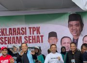 Dahsyat ! Warga Tumpah Ruah Ikuti Senam Sehat Bersama Cagubri Bermarwah